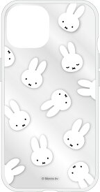 ミッフィー iPhone 14 iPhone 13 クリア ケース カバー スマホケース 背面 透明 おしゃれ かわいい 総柄 フェイス 顔 キャラクター グッズ 可愛い オトナ 大人 うさぎ アイフォン アイホン 耐衝撃 頑丈 人気 IIIIfit