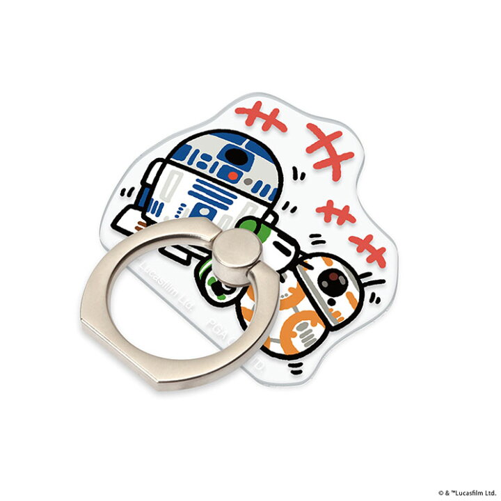 楽天市場 カナヘイ スターウォーズ スマホリング R2 D2 8 クリア リング ホルダー クリア 透明 キャラクター グッズ Line スタンプ クリエイター イラスト デザイン 画 ゆるい じんわり シュール クロスロード 楽天市場店