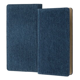 多機種対応 手帳型 スマホケース デニム ブルー Sサイズ 藍染 ジーンズ 生地 シンプル おしゃれ かわいい カード ポケット 収納 取り外し可能 手帳 汎用