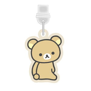 リラックマ コネクタチャーム TypeC キャラクター グッズ USB 穴 栓 フタ ホコリ防止 Rilakkuma スマホ アクセサリー チャーム GRC-375