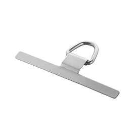 ストラップホルダー ステンレス 細身 スマホ リング ぶら下げ 挟むだけ パーツ アクセサリー 金具 追加 全機種対応 取付用パーツ STRAP SHEET 挟み込みシート ステンレスタイプ ゴールド シルバー ブラック LN-SH04S