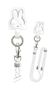 ミッフィー スマホ ショルダーストラップ ストラップホルダー 王冠 ミッフィー ゴールド シルバー キャラクター グッズ Miffy 全機種対応 iPhone 携帯 スマホ 携帯ストラップ ショルダー 肩掛け 首掛け 首かけ 斜めがけ ネックストラップ Android MF-456