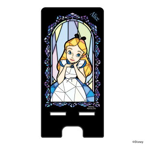 ディズニー スマホスタンド プリンセス キャラクター グッズ アクスタ アリス アリエル ラプンツェル テンカーベル アナ ステンドグラス調 デザイン スマホ置き 卓上 デスク インテリア モ