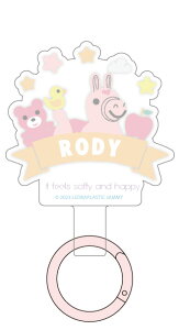 ロディ ストラップホルダー マルチリングプラス キャラクター グッズ ブルー ピンク カラビナ リング ぶら下げ 挟むだけ パーツ アクセサリー 金具 追加 全機種対応 取付用パーツ iPhone スマ