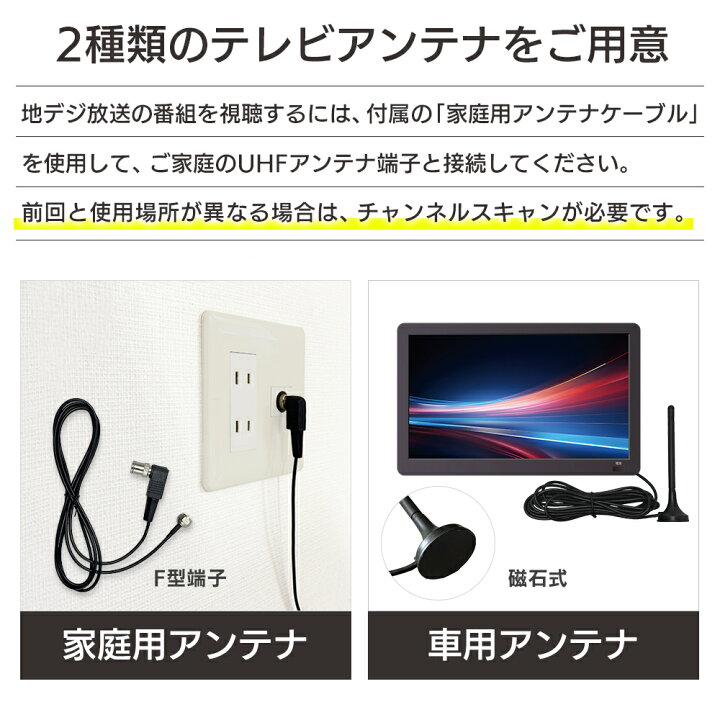楽天市場】14インチ Android TV ヘッドレストモニター フルセグ 車載用 