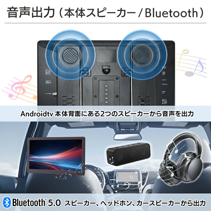 楽天市場】14インチ Android TV ヘッドレストモニター フルセグ 車載用 