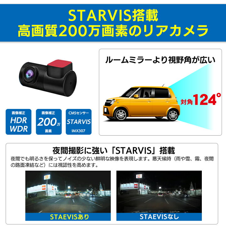 楽天市場】デジタルインナーミラー 後方確認専用 ドラレコなし 