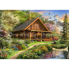 クロスステッチ キット Mini Log Cabin Home DD25ct- HAED(Heaven And Earth Designs) 上級者 全面刺し