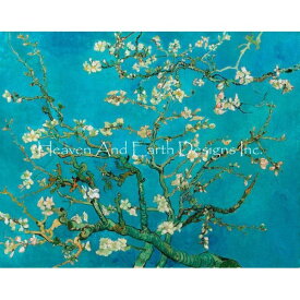 クロスステッチ キットMini Almond Blossom Blue 18ct- HAED(Heaven And Earth Designs) 上級者 全面刺し
