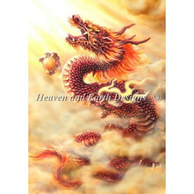 クロスステッチ キット Red Dragon 25ct - HAED(Heaven And Earth Designs)上級者 全面刺し