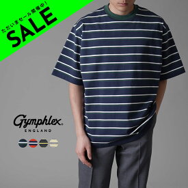 【アウトレット！30%OFF】ジムフレックス Gymphlex クルーネック プルオーバー CREW NECK PULLOVER 半袖 ボーダー Tシャツ メンズ GY-C0243GBJ【送料無料】0522 xp10