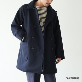 アボンタージ A VONTADE ラグラン ピーコート Raglan Pea Coat メンズ VTD-0461-CT ピーコート メルトンコート ラグランスリーブ 日本製 US ミリタリー アーミーデザイン ラムウール 1024【送料無料】