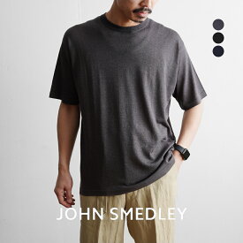【SALE！30%OFF】ジョンスメドレー JOHN SMEDLEY ニット Tシャツ メンズ 半袖 クルーネック ウールコットン プルオーバー イギリス製 グレー ブラック ネイビー S4506 0405【送料無料】【セール】【返品交換不可】【SALE】