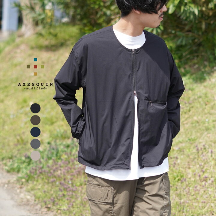 楽天市場 Sale 50 Off アクシーズクイン Axesquin ヘリウム クルーネック ノーカラー ジャケット Helium C N Jacket パッカブル メンズ レディース 22春夏 送料無料 0405 Crouka Lr クローカ エルアール