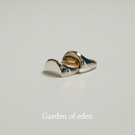 ガーデンオブエデン Garden of Eden シグネット ブレイク リング signet break ring SV&18k (XL) シルバー925 18K ゴールド 金 銀 指輪 重ね付け ギフト ジュエリー アクセサリー メンズ レディース 23AW020 【送料無料】0718