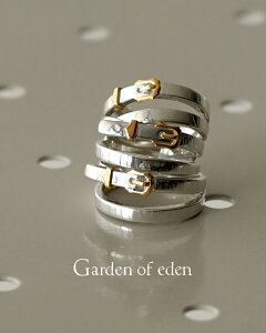 �K�[�f���I�u�G�f�� Garden of Eden ���B�N�g���A�� �o�b�N�� �_�u�� �����O SV&18K VICTORIAN BUCKLE DOUBLE RING �V���o�[925 �S�[���h �w�� �A�N�Z�T���[ �v���[���g �����Y ���f�B�[�X 24AW069 �M�t�g