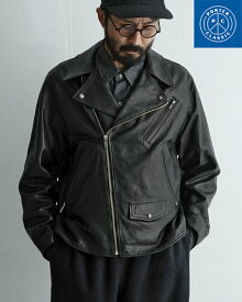 ポータークラシック PORTER CLASSIC ピーシー レザー ライダース ジャケット ダブル メンズ レディース PC RIDERS JACKET W/LOVE & PEACE SILVER レザー 牛革 ブラック PC-017-1962 1012 xp10