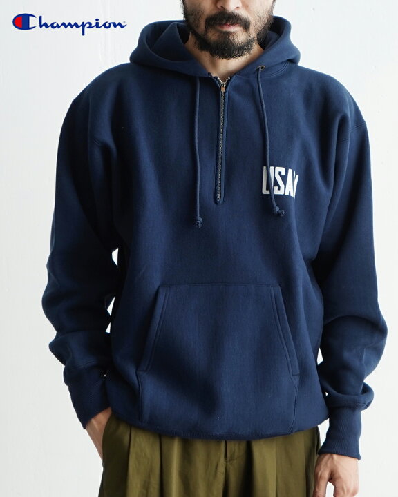 楽天市場】チャンピオン Champion リバース ウィーブ ハーフジップ 