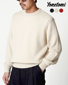 【先行予約】ヨネトミ Yonetomi エクストラファイン ウール リブ ニット プルオーバー EX FINE WOOL RIB KNIT P O ニット セーター ブラック ホワイト レッド 黒 白 赤 メンズ レディース 95-244-016【送料無料】0604