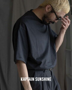 �L���v�e���T���V���C�� KAPTAIN SUNSHINE �X�r�� �X�[�s�} �`���[�u �n�[�t�X���[�u �e�B�[ �w�r�[ �����Y Suvin Supima Tube Halfsleeve Tee Heavy T�V���c ���� �J�b�g�\�[ �z���C�g �O���[ �l�C�r�[ KSBSCS02