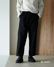 ゴールドウイン Goldwin リラックス ストレート イージーパンツ メンズ RELAX STRAIGHT EASY PANTS ボトムス フルレングス ワイド テーパード ブラック チャコール 軽量 撥水 ドローコード GL73179 0901