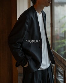 レインメーカー RAINMAKER ノーカラー ロングジャケット メンズ NO COLLAR LONG JACKET RM252-035 0916 xp10