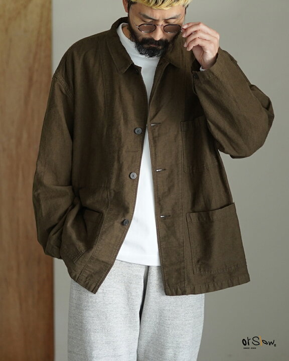 楽天市場】オアスロウ orSlow シンプルワークジャケット メンズ COTTON 