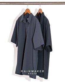 【期間限定！ポイント10倍】レインメーカー RAINMAKER CROUKA別注 37.5 テクノロジー オープンカラー ショートスリーブ シャツ メンズ 37.5 TECHNOLOGY OPEN COLLAR S/S SHIRT 半袖 シャツ ブラック チャコール 黒 灰 RM251-043 0329 xp10