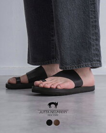 【最大15%OFFクーポン対象】ユッタニューマン JUTTA NEUMANN アリス ALICE レザートングサンダル (ラウンド) メンズ 本革 スライドサンダル シューズ 靴 ハンドメイド アメリカ製 ブラック ブラウン JND02-01-009 JND02-01-200 0615 cpn1015