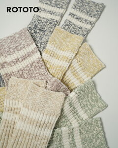 �y�労�ӍՁI20%OFF�N�[�|���z���g�g ROTOTO �X���u �X�g���C�v �\�b�N�X �����Y ���f�B�[�X OG COTTON SLUB STRIPE SOCKS �I�[�K�j�b�N�R�b�g�� �{�[�_�[ �C�� ���b�O�E�F�A ���� �v���[���g R1485 xp20