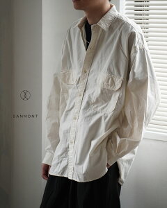 �T�������g SANMONT Cotton Silk Nep Work Shirt �R�b�g���V���N �l�b�v ���[�N�V���c �����Y SSA0101 0329