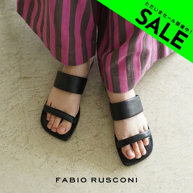 【アウトレット！30%OFF】ファビオルスコーニ FABIO RUSCONI ダブルストラップ レザー ローヒール サンダル レディース pal-dl81【送料無料】0515