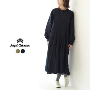 【クーポン20%OFF】ナイジェルケーボン/Nigel Cabourn コットン シャツワンピース/COTTON DRESS ロング 長袖 ワンピ レディース 2019秋冬 ワンピース 80390810005 【送料無料】0912