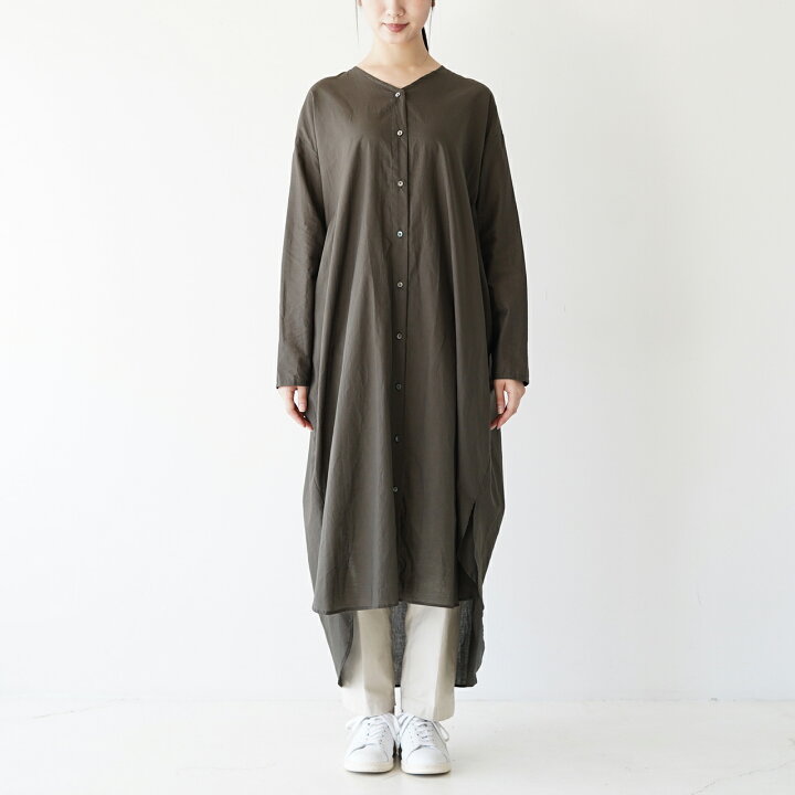 楽天市場 ミズイロインド ワンピース Mizuiro Ind レディース バスケットパターン Vネック コットン Basket Pattern Back Yoke One Piece 1 送料無料 0721 Crouka クローカ
