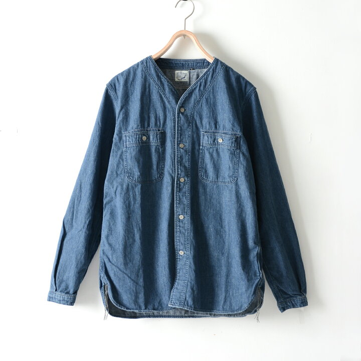 楽天市場】オアスロウ レディース デニムシャツ orslow ノーカラー  