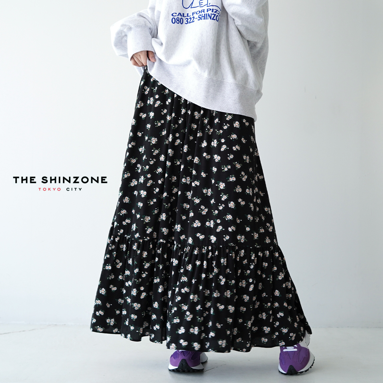 シンゾーン THE SHINZONE フラワープリント ロング イージースカート FLOWER PRINT SKIRT レディース 小花柄 フレア  21MMSSK070720【送料無料】 | Crouka／クローカ