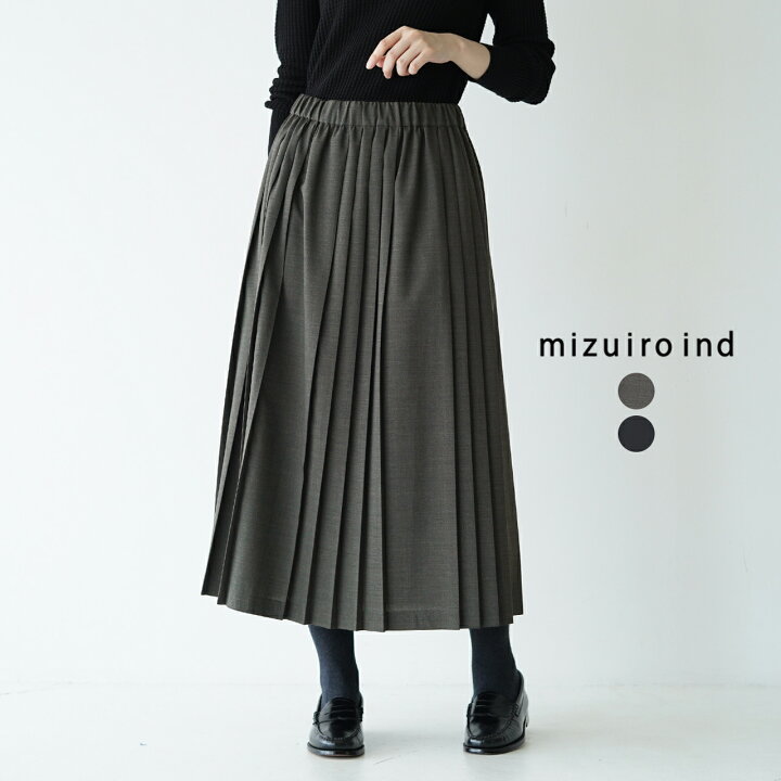 楽天市場】ミズイロインド スカート mizuiro ind プリーツスカート 