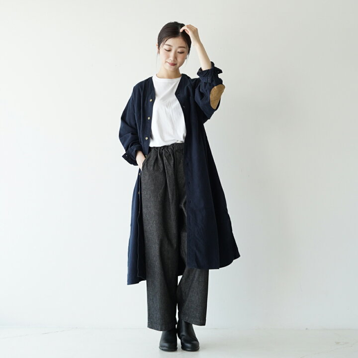 楽天市場】オアスロウ orSlow ノーカラー フランネル ロング シャツ  