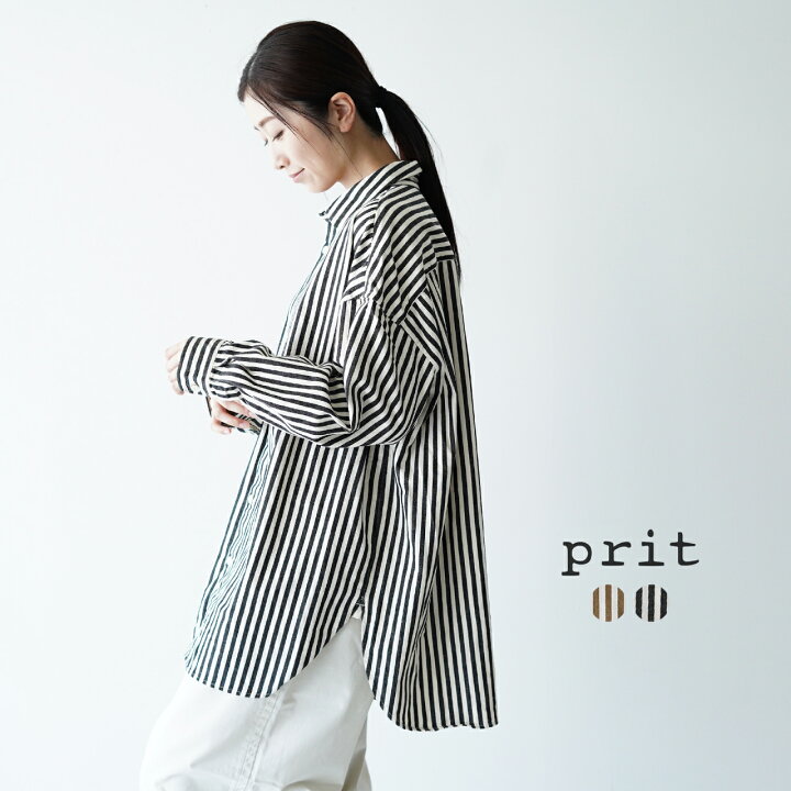 楽天市場】プリット prit シャツ ストライプシャツ レディース 