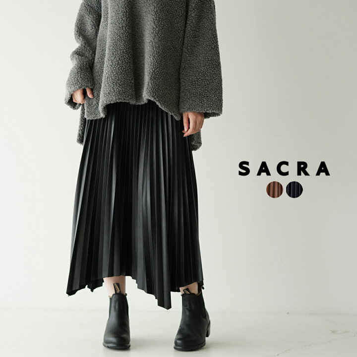 楽天市場】サクラ SACRA エコ レザー プリーツスカート レディース  