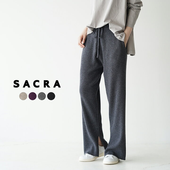 楽天市場】サクラ SACRA ニット イージーパンツ カシミヤ混 レディース 