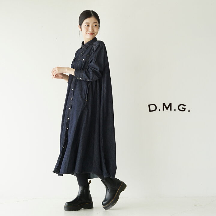 楽天市場】ドミンゴ DMG D.M.G. ウエスタン シャツ ワンピース デニム  