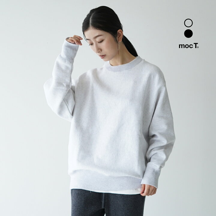 楽天市場】モクティ mocT ヘビーフリース クルーネック プルオーバー 