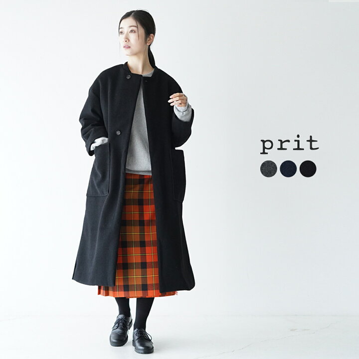 楽天市場】プリット prit ウールモッサ ネルーカラー オーバーコート 