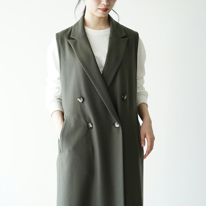 楽天市場】サクラ SACRA ライトメルトン テーラードカラー ロング ジレ  