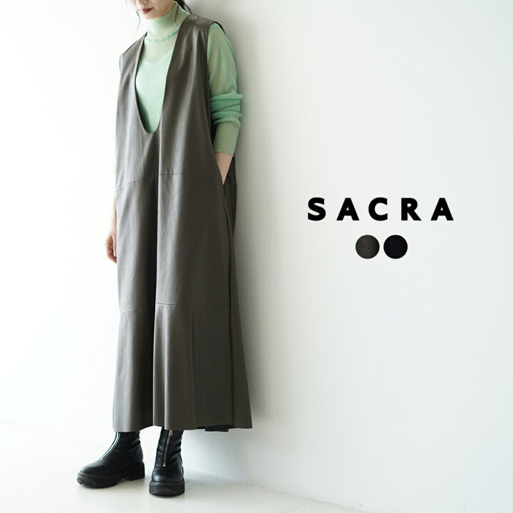 楽天市場 サクラ Sacra シンセティックレザー Synthetic Leather ロングワンピース ジャンパースカート レディース 22秋冬 送料無料 0805 Crouka クローカ