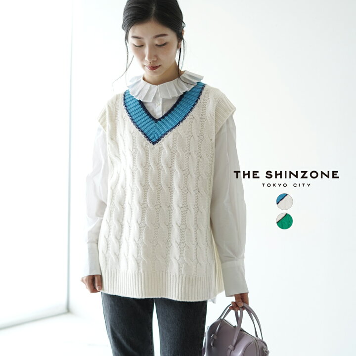 楽天市場】シンゾーン THE SHINZONE バイカラー Vネック ニットベスト 
