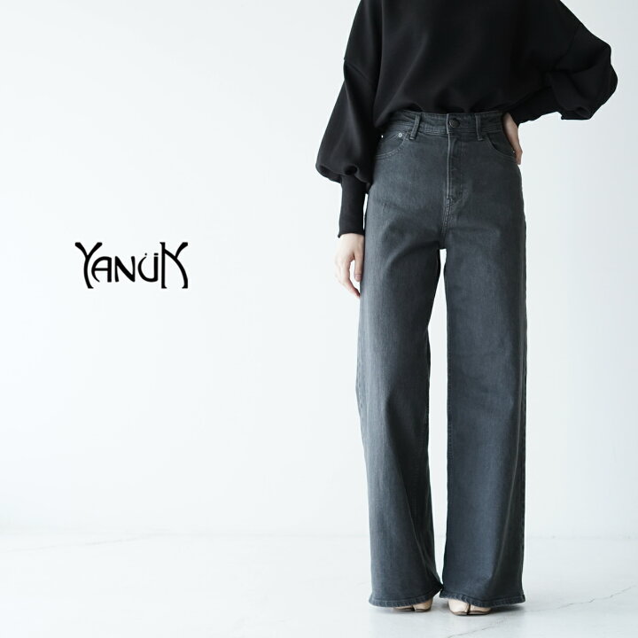 楽天市場】ヤヌーク YANUK ワイド フレア デニムパンツ ジーンズ Wide 