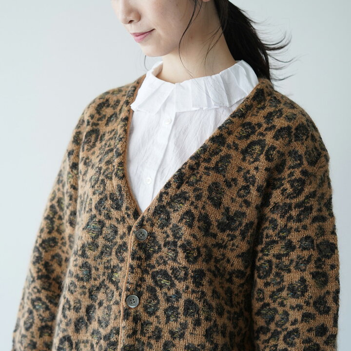 楽天市場】コーヘン COOHEM レオパード ツイード カーディガン LEOPARD 