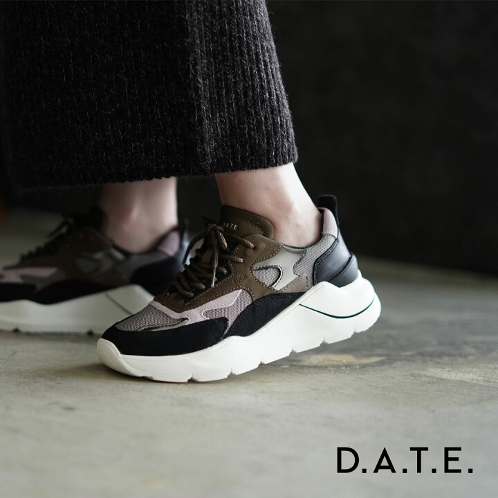楽天市場】デイト D.A.T.E. ローカット レースアップ 厚底スニーカー 